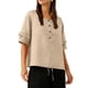 thumbnail image 4 of Camisetas de Manga Larga de Verano para las Mujeres Color Sólido Cuello Redondo Regular, Camisetas de Manga Corta de Verano para las Mujeres, 4 of 7