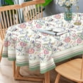thumbnail image 1 of Oval Spring Floral Tablecloth, Waterproof Floral Table Cloth for Oval Tables, Rectangle 60 x 84 inch, Fabric Table Cloth for Dining, Holiday, Parties, Picnic, indooor, Outdoor use, 1 of 1