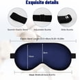 thumbnail image 3 of Antifaz para dormir, antifaz de seda para dormir con correa ajustable, antifaz para dormir opaco de satén para hombres y mujeres, cómoda visera con los ojos vendados para dormir nocturno azul, 3 of 6