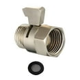 thumbnail image 1 of Solid Brass Shower Head Shut off Valve Flow Control Brass Handle Chrome or Black, 1 of 5