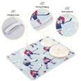 thumbnail image 3 of Yayeee Dish Drying Mat for Kitchen Counter 18"x24" Microfiber Absorbent Pad, Blue Ice Hockey, 3 of 7