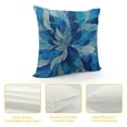 Fenyluxe Spring Teal Dahlia Pillow Covers Navy Blue Teal Floral Couch