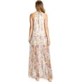 thumbnail image 3 of Aakaa Women's Special Occasion Formal Floral Halter Chiffon A-Line Maxi Dress (Medium, Sand), 3 of 5