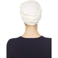 thumbnail image 4 of Beemo Women’s Gathered Pleated Chemo Turban - Comfortable and Stylish - Ivory, 4 of 4