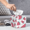 thumbnail image 6 of Sikiie Watermelon Leather Tissue Box Cover Square, tissue box holder, Tissue Box with Bottom Belt-5.2”x5.2”x5.2”, 6 of 7