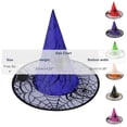 thumbnail image 3 of TFEOQRY Men's Wizard Hat Wide Brim Spider Web Decoration Witch Hat for Halloween Party Wear, 3 of 5
