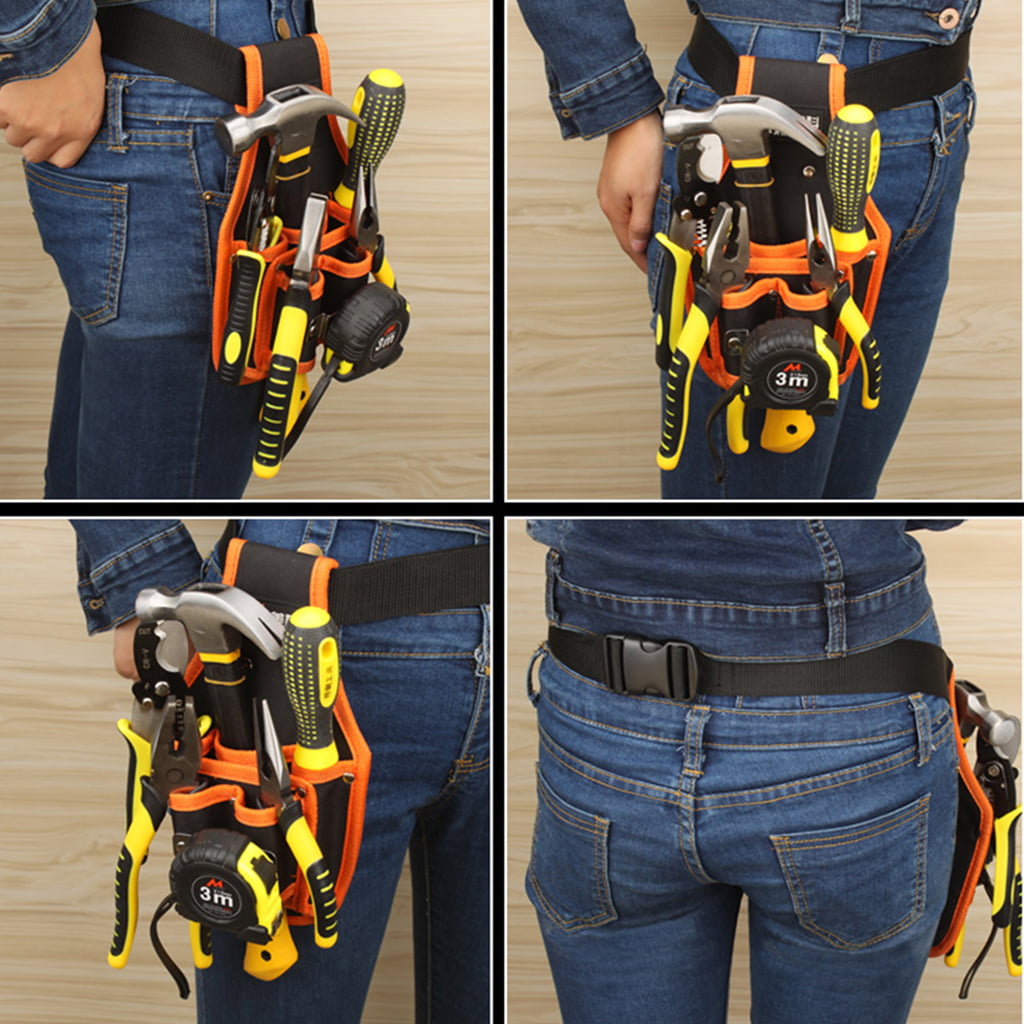 Electrical Tool Bag Waist Hanging Belt Holder f/ Electrician Carpenter Framer GL 