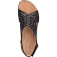 thumbnail image 3 of Easy Spirit Womens Mar Leather Slingback Flat Sandals, 3 of 3