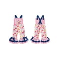 thumbnail image 2 of BemeyourBBs Toddler Baby Girl Birthday Overalls Romper Outfit 1 2 3 4 5 Years Birthday Girl Clothes Cake Heart Star Sleeveless Flare Pants Jumpsuit Bell Bottom, 2 of 9
