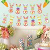 Easter Party Bunting Banner,HAPPY EASTER,HQZY Cute Cartoon Bunny Pulling the Flag Festival Party Decorations - 1PC