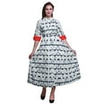 thumbnail image 1 of Bimba Robe à Manches Retroussables Imprimée Shibori pour Femmes Col Mandarin Chemise Boutonnée-TTG, 1 of 5