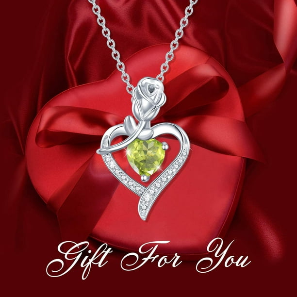 1 Year Anniversary Gift For Girlfriend, Anniversary Necklace For Girlf –  HeartQ