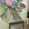 thumbnail image 5 of Vintage Botanical Sheer Curtains 72 Inches Long 2 Panels Set, Window Sheer Curtains for Living Room/Bedroom, Spring Floral Teal Pink Watercolor Light Filtering Rod Pocket Curtain 52'' x 72'' x 2, 5 of 7