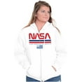 thumbnail image 4 of NASA Retro Worm Logo American Flag Unisex Plus Size Zip Hoodie Brisco Brands 2X, 4 of 5