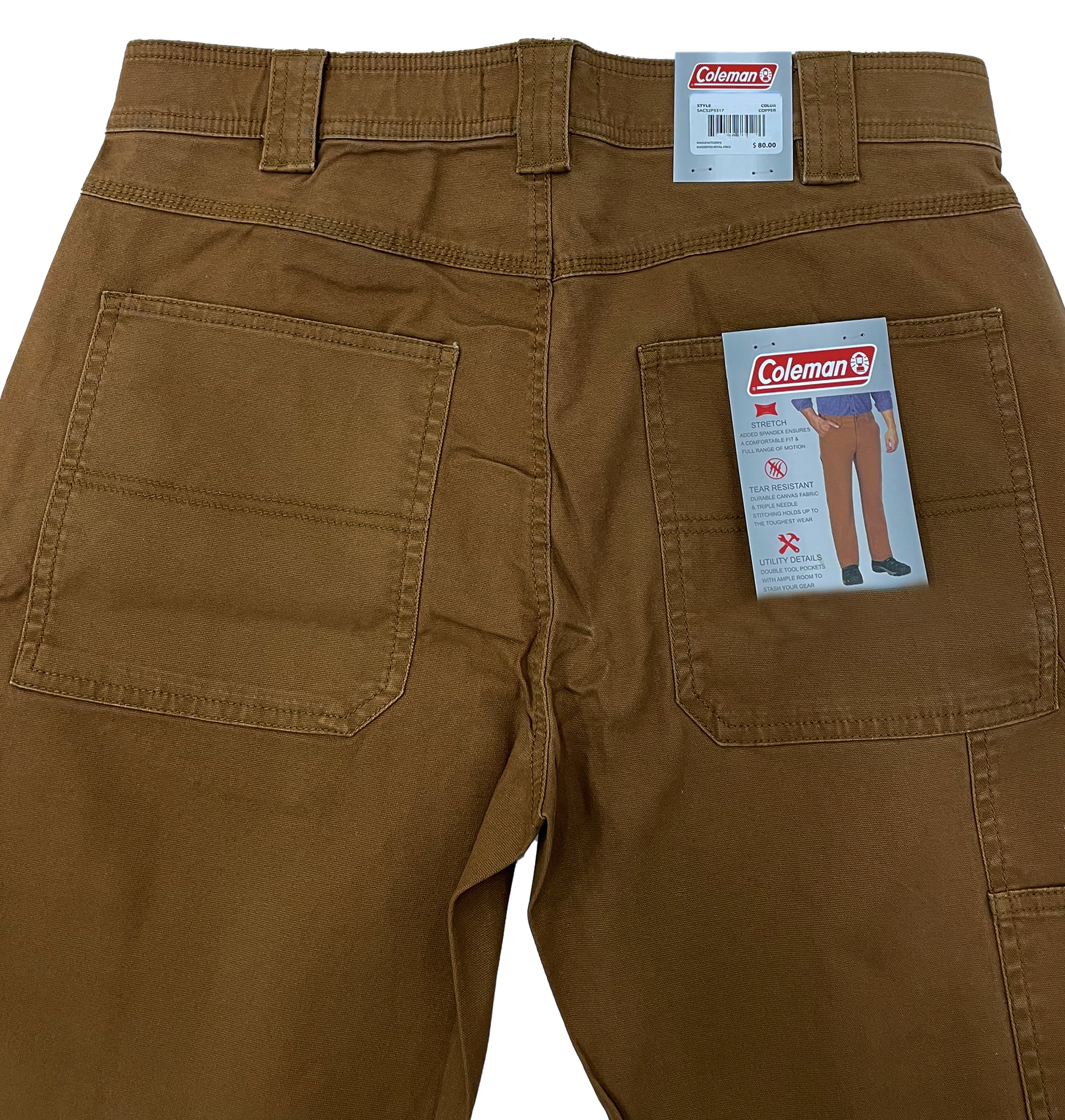 Coleman Men's Tear Resistant Stretch Utility Pant (Copper, 32x30)