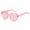 Pink, variant on Solacol Heart Shaped Rimless Female Sunglasses, Transparent Candy Color