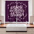 thumbnail image 2 of Ambesonne Saying Kitchen Curtains, Motivation Boost Phrase, 55"x39", Pale Mauve and Purple, 2 of 3