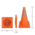 thumbnail image 6 of Hyper Tough, Collapsible Reflective Emergency Safety Cone, Traffic Cone, 3 Pack, Plastic, 6 of 13