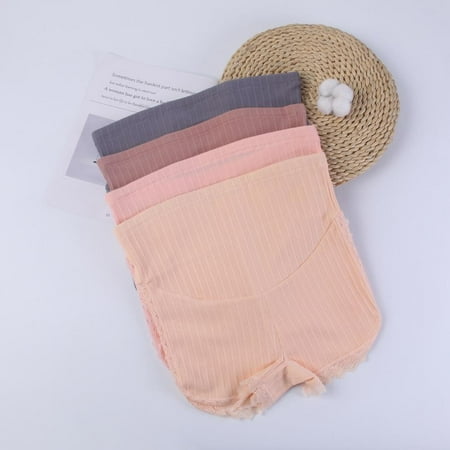 

Xmarks Women s Maternity Cotton Hight Waist Ribbed Boxer Panties Adjustable Over Bump Underwear Soft Breathable Briefs for Pregnant Women M-3XL