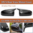 thumbnail image 1 of ALLTIMES M Style Rear View Mirror Cap Cover for BMW X5 X6 E70 E71 2007-2013, Carbon Fiber Look ABS Plastic, 1 of 9