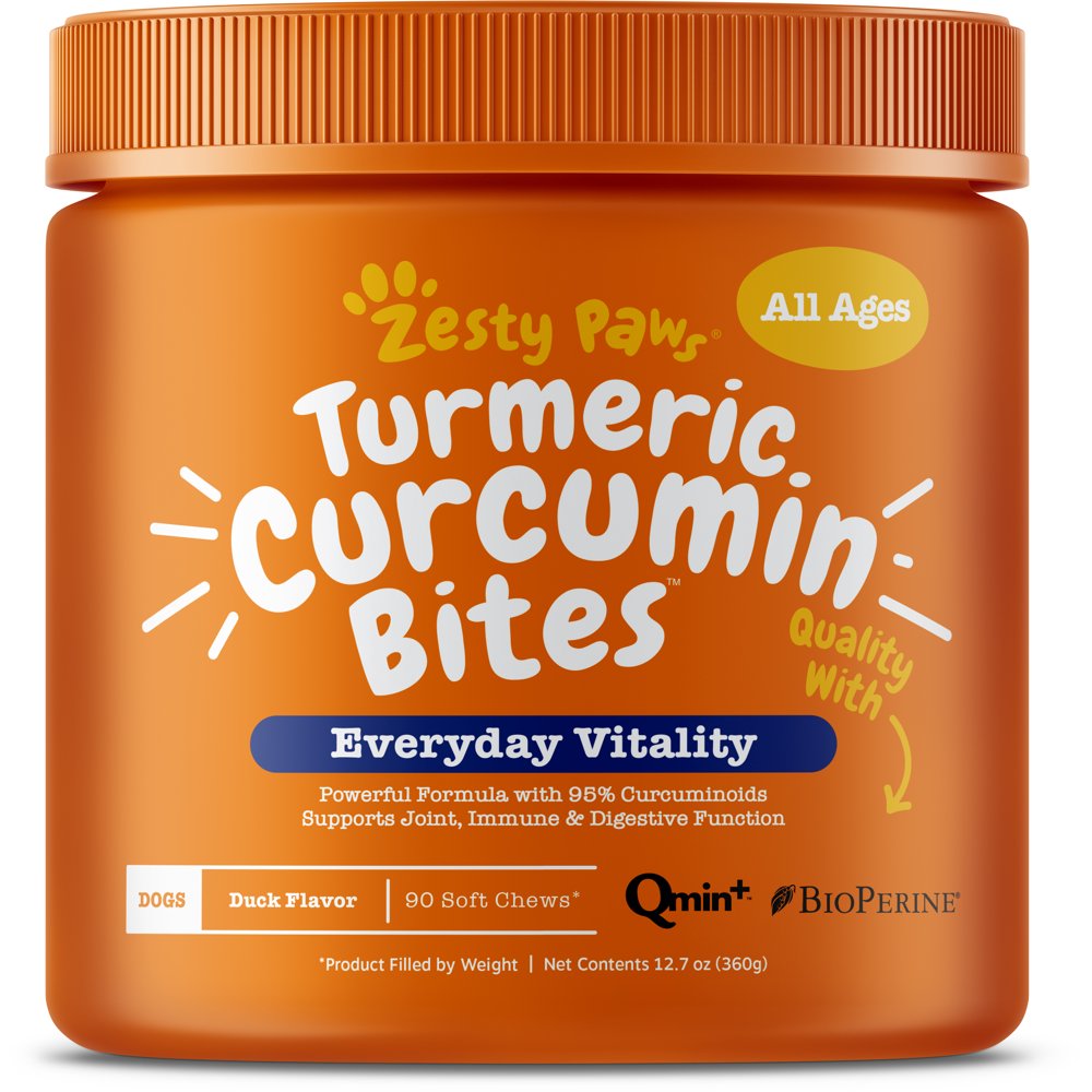 Zesty Paws Turmeric Curcumin Joint & Immune Support Chewables for Dogs