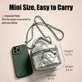 thumbnail image 5 of Wynndora Mini Box Crossbody Bag, White Quilted Metallic Purse with Chain Strap, Top Handle & Heart Charm, Women's Evening Clutch, 5 of 8