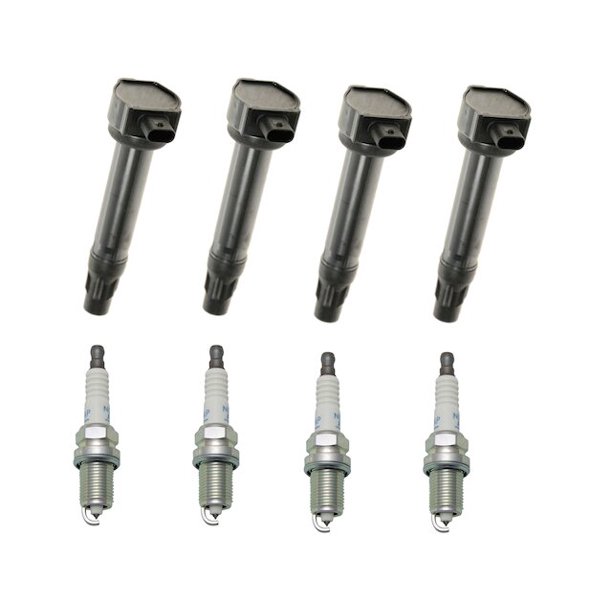 Ignition Coil and Spark Plug Kit 8 Piece Compatible with 2008 2014