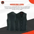 thumbnail image 6 of Daniel Smart ST to 8XLT biker vest for men Premium Motorcycle Leather Vest with Side laces, Tall Design, 6 of 6