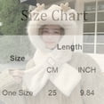 thumbnail image 4 of Furry Hat Hooded Scarf Women Cute Animal Ears Faux Fur Winter Warm Thermal Outdoor Cold Weather Fuzzy Hats with Facemask Gray Free, 4 of 4