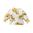 thumbnail image 5 of Bellafa Newborn Baby Boys Cotton Romper Onesies Infant Long Sleeve One-Piece Toddler Button Jumpsuits Fall Spring Outfits, 5 of 7
