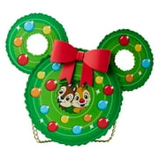 Loungefly Chip and Dale Figural Christmas Wreath Crossbody Purse Bag