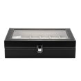 thumbnail image 1 of Caja De Almacenamiento De Reloj De 12 Rejillas Organizador De Reloj De Pu Vitrina De Reloj Duradera Con Cerradura De Metal Advancent HA017429-00, 1 of 6