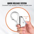 thumbnail image 3 of Boat Anchor Hook 304 Stainless Steel Slide Knotless Quick Release for 3/8 5/8 Rope 3700 LBS, 3 of 7