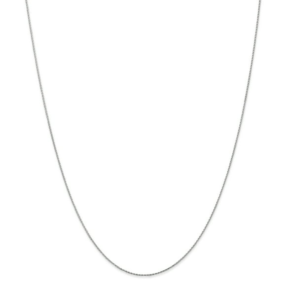 Finest Gold 0.8 mm x 18 in. 14K White Gold Round Diamond-Cut Wheat Chain