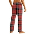 thumbnail image 4 of Havenx Mens Pajama Pants Microfleece Plaid Flannel Pajama Bottoms 2025 Trendy Plus Size Sleep Pants Elastic Waist Straight-Leg Lightweight Sleep & Lounge Pants,Red L, 4 of 6