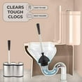 thumbnail image 5 of UMIEN Toilet Brush and Plunger Set with Freestanding Canister (Silver), 5 of 7