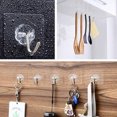 thumbnail image 3 of 2 ganchos de viscosa sin costuras para cocina, colgadores de pared transparentes para baño, ganchos adhesivos para colgar en la pared o en la puerta, ganchos sin clavos, 3 of 7