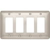 Brainerd 126443 Stamped Steel Round Quad Decorator Wall Plate, 1 per pkg