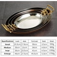 thumbnail image 4 of Oval Spanish Paella Pan - Stainless Steel Seafood Lobster Plate Non Stick Uncoated with Dual Handle for Homes Or Restaurants (Rose Gold/,36cm), 4 of 8
