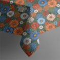 thumbnail image 5 of Pioneer Flower Floral Print Pattern Square Tablecloth, Waterproof Wipeable Spillproof Washable Table Cover for Home Kitchen Party and Daily Decor 52"x52", 5 of 6
