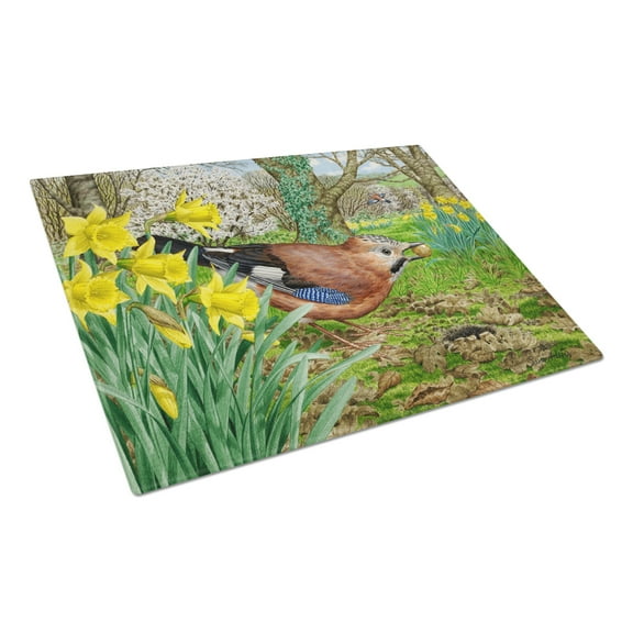 Caroline's Treasures Jay Glass Cutting Board Large