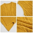 thumbnail image 4 of Women V Neck Sweater Vest Sleeveless Knit Solid Casual Ribbed Preppy Pullover Tops, 4 of 5