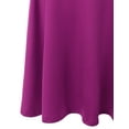 thumbnail image 4 of Doublju Women's Elastic High Waist Band Flared Midi Skirt (Plus Size Available), 4 of 4