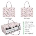 thumbnail image 2 of Large Capacity Tote Bag,Beige Butterfly Pattern Handbag Fashion Luxury Tote Bag,15.7"x13"x 5.1" Inches,Laptop Compatible, 2 of 6