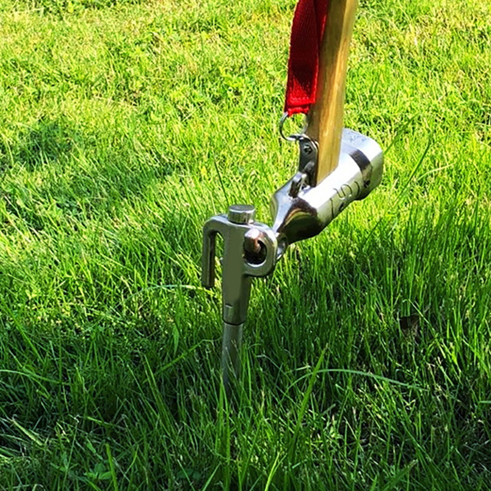 WEUVEB Stainless Steel Dog Tie Out Stake with 360 Degree Swivel Ring for Outdoor Camping and Tent Use