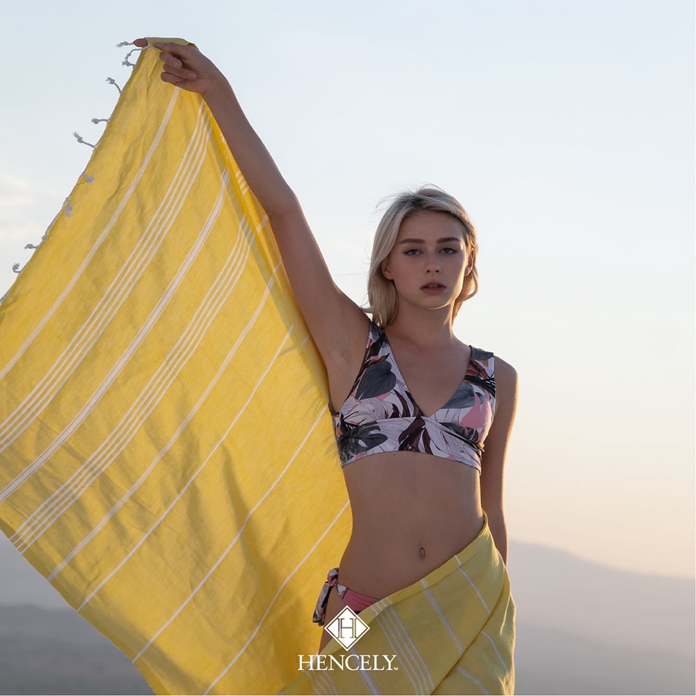 Hencely Turkish Beach Towel Colors - Set of 6