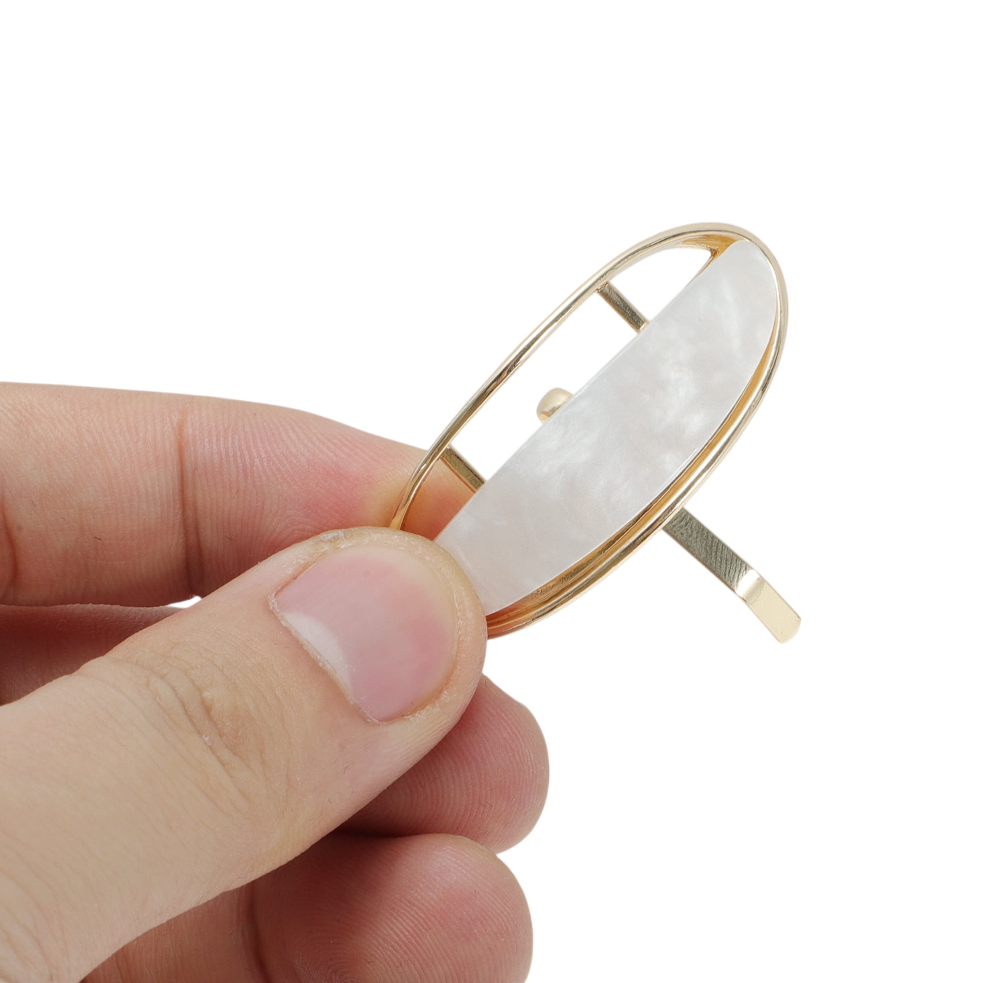 Unique Bargains Stylish Semi-hollow Ponytail Buckle Hair Clip for Women 1 Pc Beige