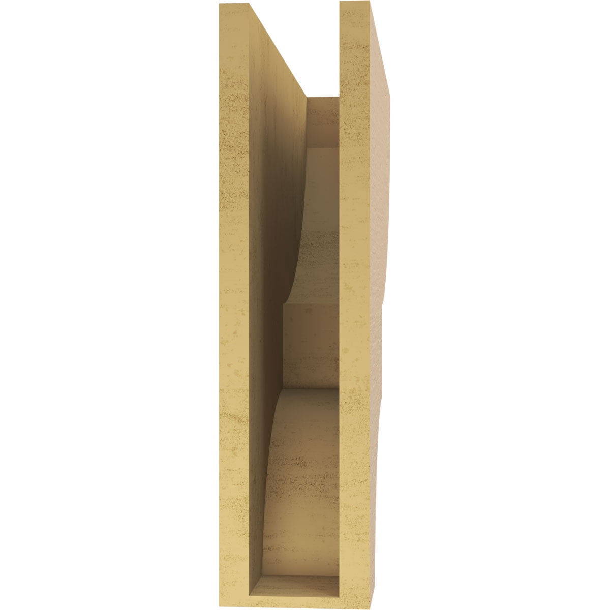 5"W x 20"D x 20"H Thin Ridgewood Rough Cedar Woodgrain TimberThane Corbel, Primed Tan