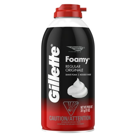 (4 Pack) Gillette Foamy Regular Shaving Foam, 11 oz