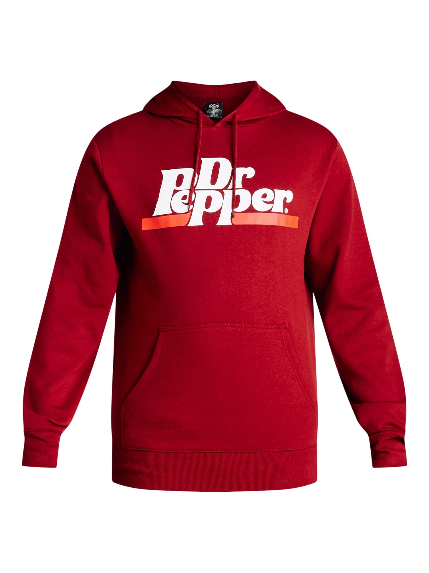 Dr. Pepper Men's Graphic Hoodie with Long Sleeves, Size S-3XL